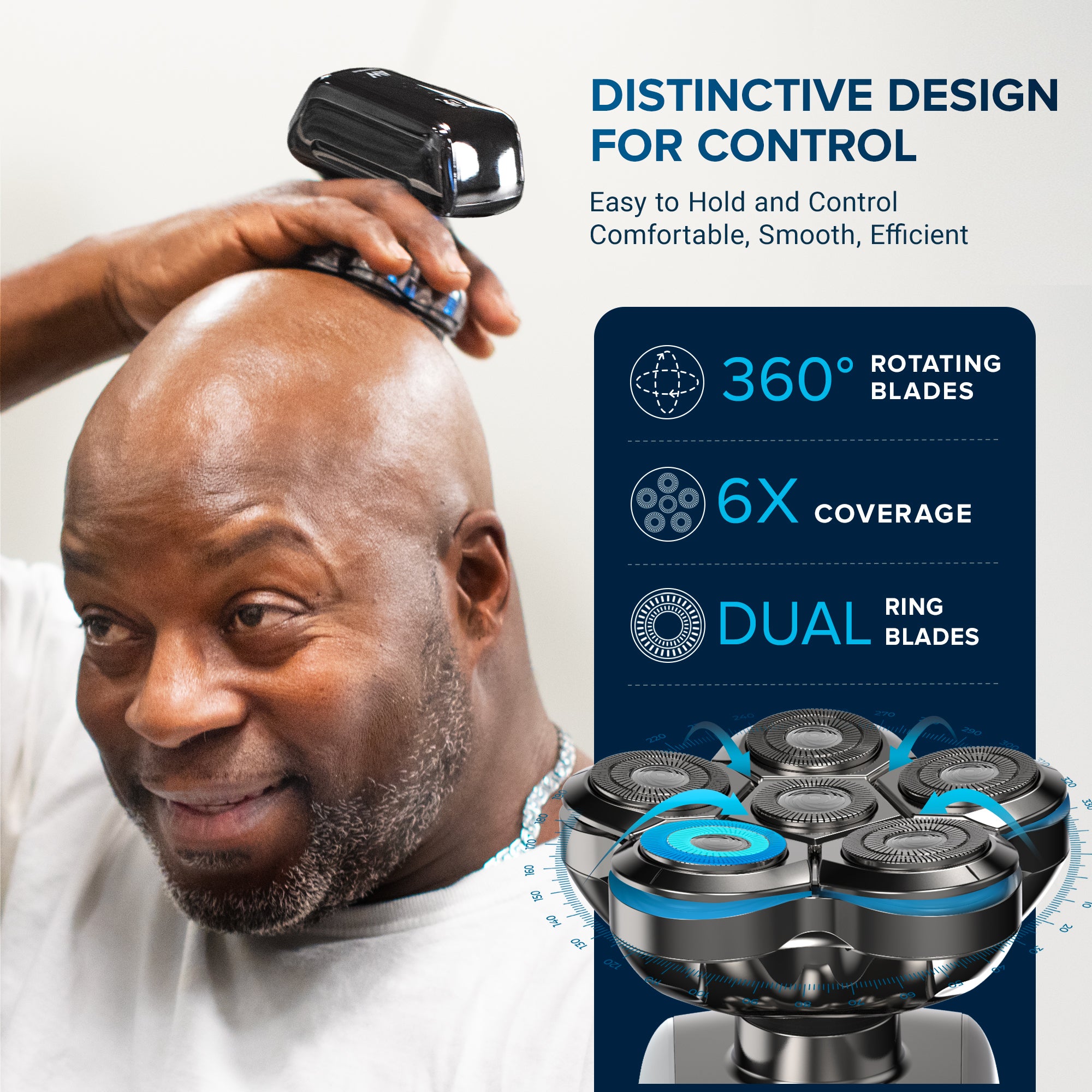 AidallsWellup Head Shavers for Bald Men: As Seen on NBC select Cordless Head Shaver - Waterproof Electric Razor Grooming Kit, Dry Wet Shaving for Men