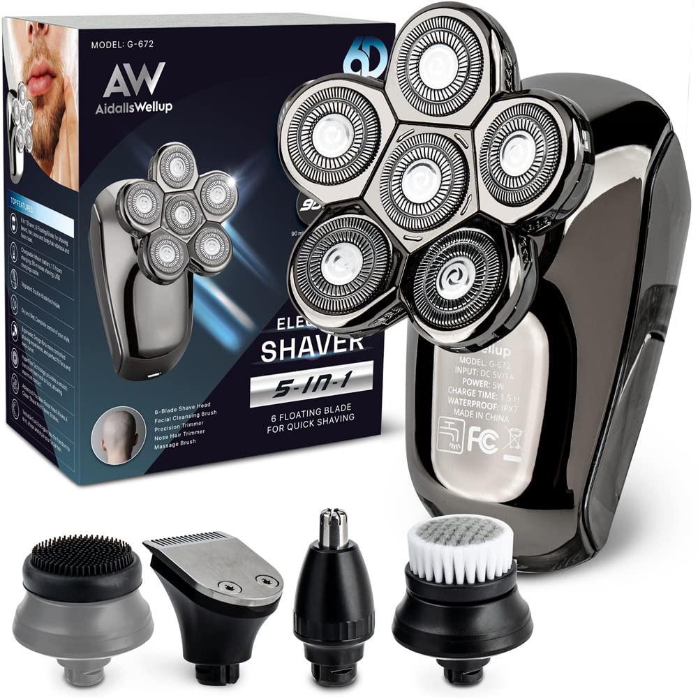 Head Shavers for Bald Men, Upgraded Electric Razor with Floating Head, Mens in Grooming Kit, Inductive Touch Switch, Waterproof Rechargeable Cor